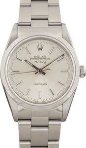 Used Rolex Air-King 14000 Silver Dial