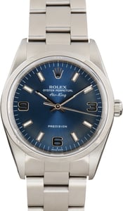 Used Rolex Air-King 14000 Blue Arabic Dial