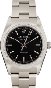 Pre-Owned Rolex Air-King Ref 14000 Black Dial