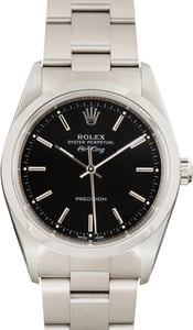 Used Stainless Steel Rolex Air-King Black Dial Ref 14000