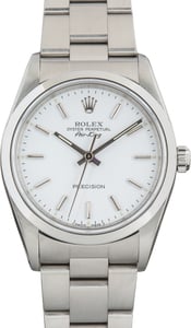 Used Rolex Air-King White Dial Ref 14000 Oyster Band