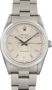 Pre-Owned Rolex Air-King Ref 14000 Silver Dial