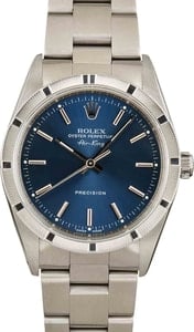 Pre Owned Rolex Air-King 14010 Blue Index Dial