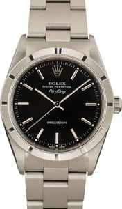 Pre Owned Rolex Air-King 14010M Black Index Dial