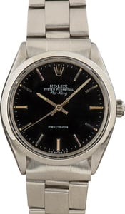Pre-Owned Rolex Air-King 5500 Black Dial