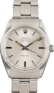Pre-Owned Steel Rolex Air-King Ref 5500 Silver Dial