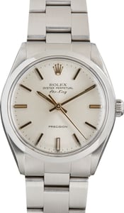 Vintage Rolex Air-King Stainless Steel Ref 5500 Silver Dial