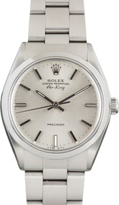 Vintage Silver Dial Rolex Air-King Stainless Steel 5500