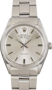 Pre-Owned Rolex Air-King Ref 5500 Silver Dial