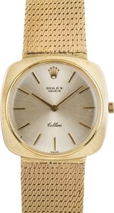 Rolex Cellini 31MM Yellow Gold, Silver Dial Mesh Bracelet, Index Hour Markers