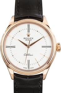 Pre-Owned Rolex Cellini 50505 White Dial