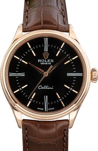 Used Rolex Cellini 50505 Black Dial