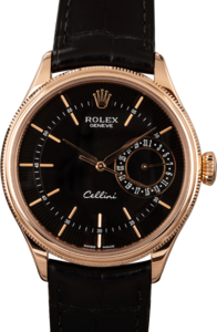 Rolex Cellini 50515 Black Guilloche Dial