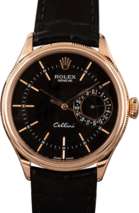 Rolex Cellini 50515 Black Guilloche Dial