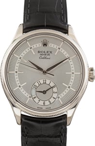 Pre-Owned Rolex Cellini 50529 Silver Guilloche Dial