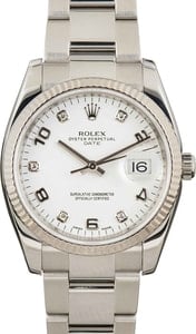 Men's Rolex Date Diamond Dial 115234