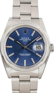 Rolex Date 1500 Blue Dial