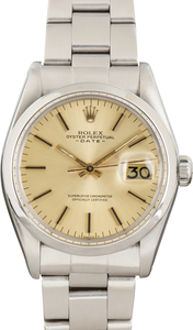 Used Champagne Dial Rolex Date Ref 1500