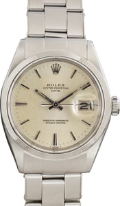 Used Silver Dial Rolex Date Ref 1500 Stainless Steel