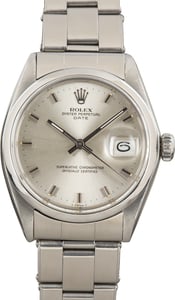 Vintage Stainless Steel Rolex Date Ref 1500