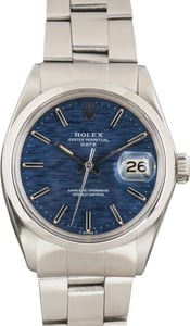 Vintage Rolex Date Ref 1500 Blue Mosaic Dial