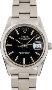 181659 Pre-owned Rolex Date 15000 Black Dial