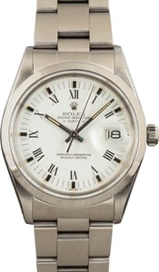 Men's Rolex Date 15000 White Dial