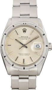 Vintage Stainless Steel Rolex Date Ref 1501 Silver Dial
