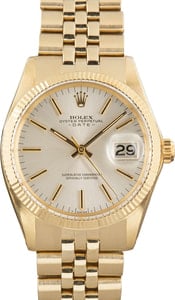 180880 Pre-Owned Rolex Date 1503 Silver Index Dial