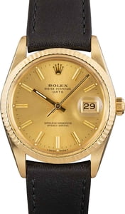 Mens Rolex Date 15037 Yellow Gold