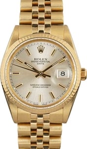 Mens Rolex Date 15037 Yellow Gold