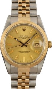 Rolex Date 15053 Steel & Gold