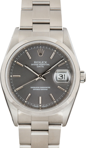 Used Dial Rolex Date Ref 15200 Slate Dial