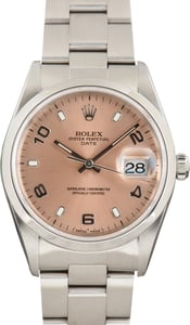 Used Rolex Date Ref 15200 Salmon Arabic Dial