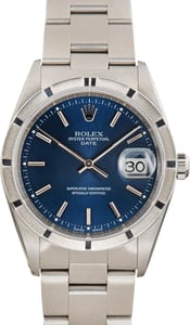 Used Rolex Date 15210 Blue Dial
