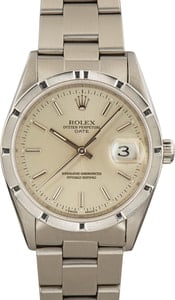 Pre Owned Rolex Date 15210 Silver Dial