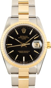 Used Rolex Date Ref 15223 Black Dial