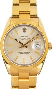 Rolex Date Ref 15505 Yellow Gold Shell