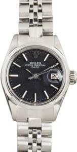 Pre-Owned Ladies Rolex Date Ref 6516 Black Dial