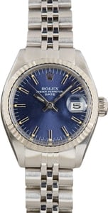 Ladies Rolex Date Ref 6917 Blue Dial