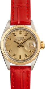 Used Lady Rolex Date Champagne Dial ref 6917