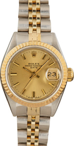 Rolex Datejust 26MM Steel & 18k Gold, Fluted Bezel Champagne Index Dial, Jubilee Band