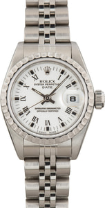Used Ladies Rolex Date 69240 White Roman Dial