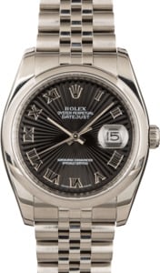 Rolex Datejust 116200 Black Roman Dial