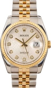 Rolex Datejust 116233 Silver Diamond Dial
