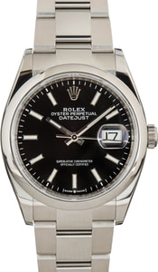 Pre-Owned Rolex Datejust 126200 Black Dial