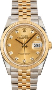 Rolex Datejust 126233 Champagne Diamond Dial
