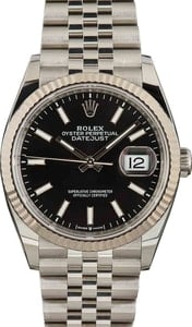 Rolex Datejust Black Index Dial, Jubilee Bracelet 36MM Stainless Steel, B&P (2024)