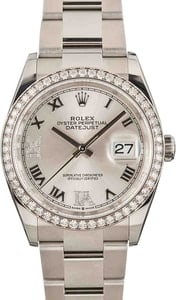 Rolex Datejust 36MM Stainless Steel, Oyster Band Diamond Dial & Bezel, B&P (2021)