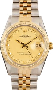 Rolex Date 15053 Champagne 34MM